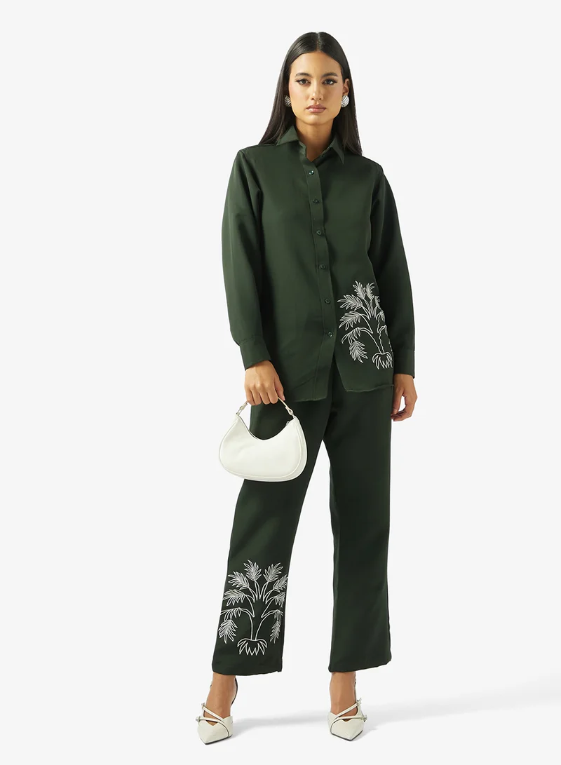 hayas closet  Printed blouse and pants set for Women | Best Price UAE